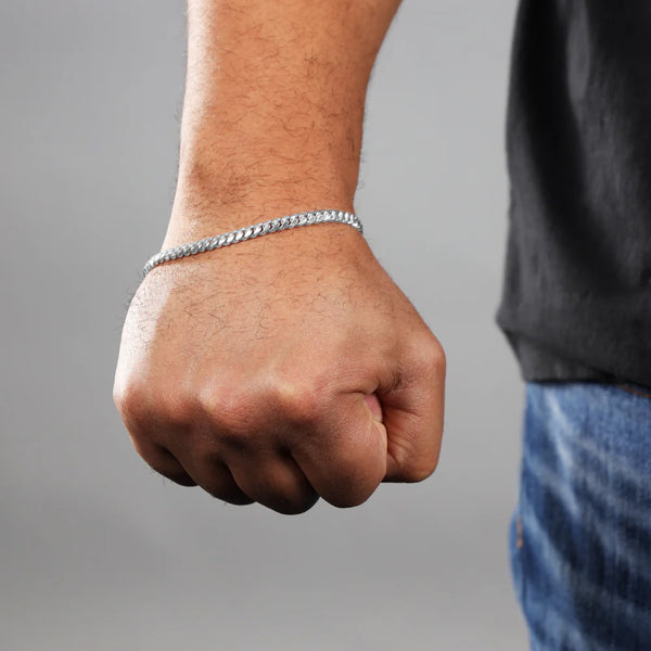 5mm Miami Cuban Link Bracelet Curb Chain made of 925 Silver