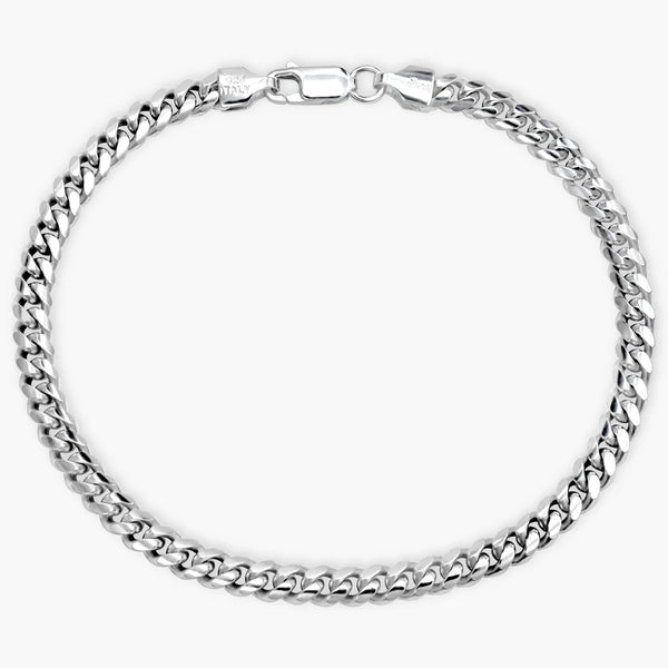 5mm Miami Cuban Link Bracelet Curb Chain made of 925 Silver
